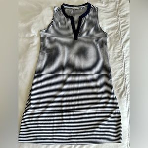 Women’s Vineyard Vines Sleeveless Dress (Size S). Navy & White Striped.
